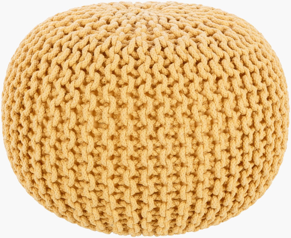 Livabliss Malmo Chunky Knit Square Pouf Handcrafted Cotton Blend Footrest for Living Room MLPF-002