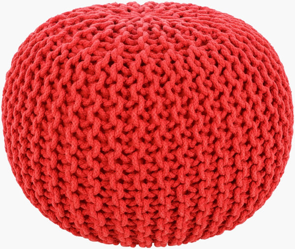 Livabliss Malmo Knitted Cotton Pouf Handcrafted Footrest or Extra Seat for Any Living Space MLPF-003