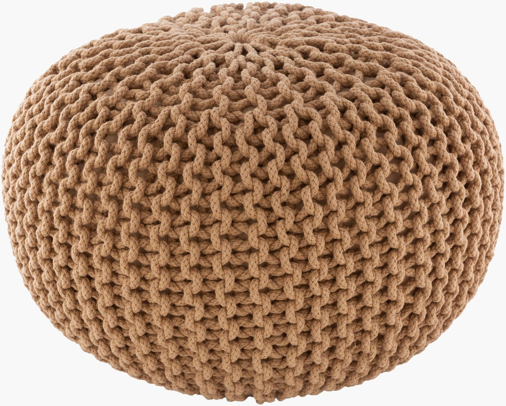 Livabliss Malmo Chunky Knit Cotton Pouf Casual Footrest or Extra Seat for Living Room MLPF008-202014