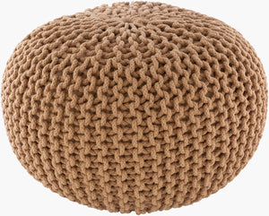Livabliss Malmo Chunky Knit Cotton Pouf Casual Footrest or Extra Seat for Living Room MLPF008-202014