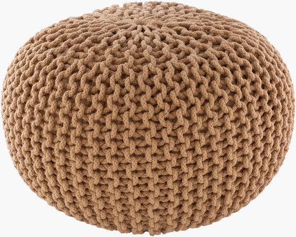 Livabliss Malmo Chunky Knit Cotton Pouf Casual Footrest or Extra Seat for Living Room MLPF008-202014