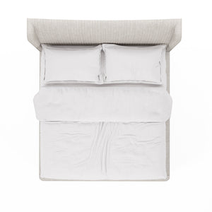 A.R.T. Furniture Mezzanine Elegant Dove Gray Bed With Arabesque Veneer Design For Luxury & Comfort In Your Bedroom Light Gray Parawood And Poplar Solids,Foam,Fiber,Fabric 325126-2249