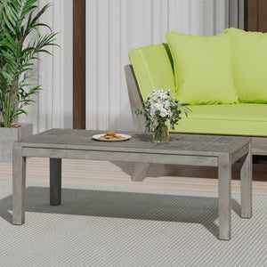 English Elm Christopher Knight Home® - HAMPTON Acacia Wood Coffee Table with Slat Top, Weather-Resistant Durable Hardwood, 44.9" L Grey 60399.00LGRY