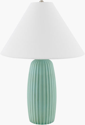 Livabliss Millau Cement Base Table Lamp with Linen Shade for Industrial Bedroom Ambiance MLU-005