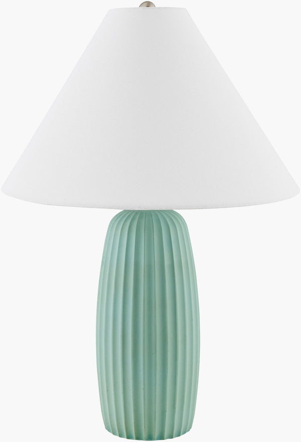 Livabliss Millau Cement Base Table Lamp with Linen Shade for Industrial Bedroom Ambiance MLU-005