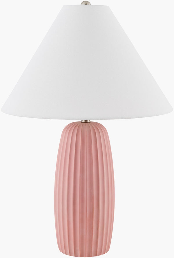 Livabliss Millau Cast Cement Table Lamp with Linen Shade for Industrial or Rustic Living Spaces MLU-006