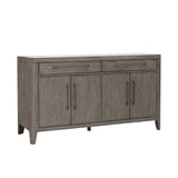 Scott Living Home Griffith Four Door Two Drawer Buffet Gray with Light Wood Finish P367DJ302 Pulaski Furniture