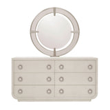 Brighton Round Dresser Mirror White, North Star Finish P378110 Pulaski Furniture