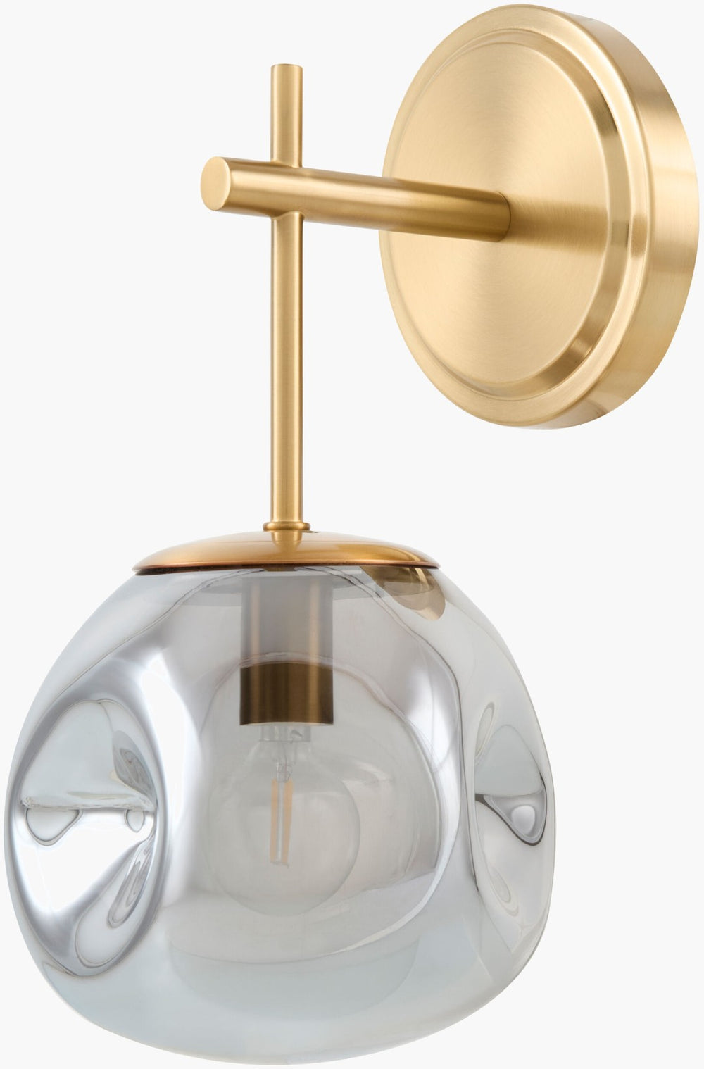 Livabliss Molexa Metal and Glass Wall Sconce Modern Minimalist Light for Hallways and Bedrooms MLXA-001