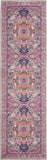 Nourison Passion PSN20 Machine Made Power-loomed Floral Border Indoor Only Bohemian  Rug Light Grey,Pink, Grey and Pink 100% Polypropylene 99446761927