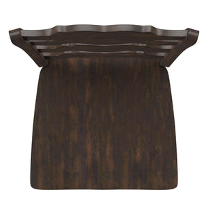 Homelegance By Top-Line Juliette French Ladder Back Wood Counter Height Chairs (Set of 2) Black Rubberwood