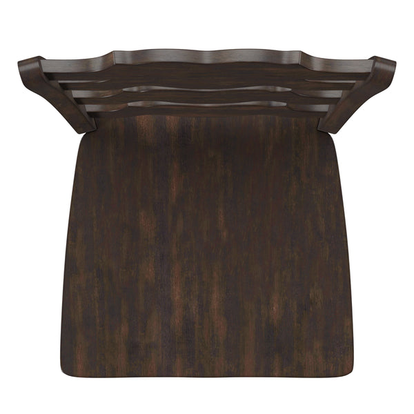 Homelegance By Top-Line Juliette French Ladder Back Wood Counter Height Chairs (Set of 2) Black Rubberwood