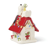 Lenox Snoopy Christmas Covered Candy Dish Multi, IVORY PORCELAIN 896324