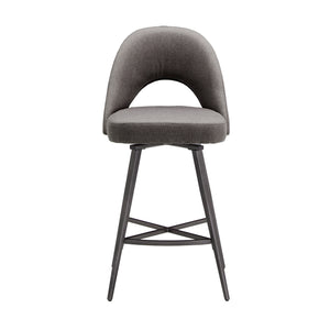 Homelegance By Top-Line Amala Metal Swivel 24" Counter Height Stools (Set of 2) Grey Engineered Wood