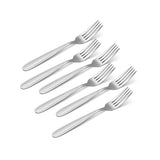 Lenox Oneida Jordan Sandblasted Everyday Dinner Forks, Set of 6 Metallic, STAINLESS METAL H001006BL20