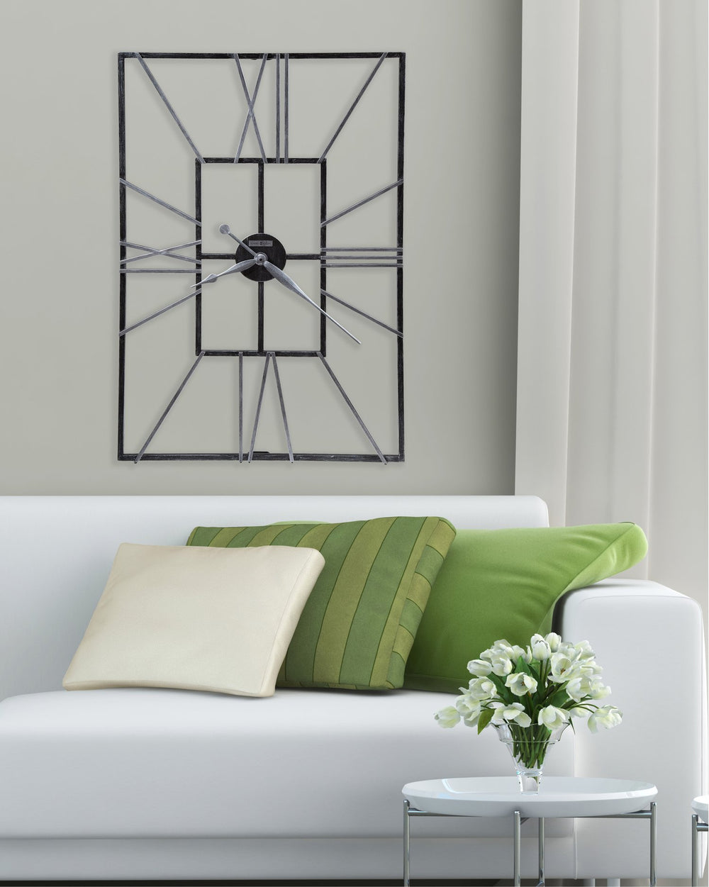 Hekman Furniture 625593 Oversized Park Slope Wall Clock - Bold Iron Design With Aged Roman Numerals For Modern Spaces Metal Park Slope Wall Clock 625593