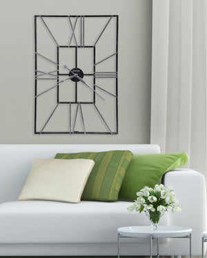 Hekman Furniture 625593 Oversized Park Slope Wall Clock - Bold Iron Design With Aged Roman Numerals For Modern Spaces Metal Park Slope Wall Clock 625593