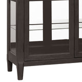 West End Loft Curio with Drawers Brown with Tuxedo Finish P361305 Pulaski Furniture