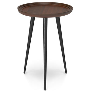 English Elm Clairmont Round Side Table In Cognac - Modern Industrial & Mid-Century Design For Any Room B136P158527