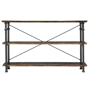 Homelegance By Top-Line Rafferty Vintage Industrial TV Stand Oak Wood