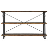 Homelegance By Top-Line Rafferty Vintage Industrial TV Stand Oak Wood