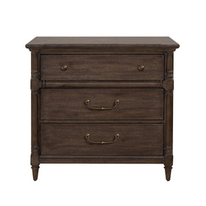 Revival Row 3-Drawer Bachelor's Chest Brown with Chimney Smoke Finish P348123 Pulaski Furniture