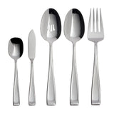 Lenox Oneida Moda 75 Piece Flatware Set Metallic, STAINLESS METAL T711075AL20