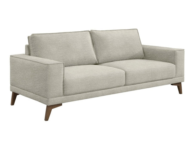 Porter Designs Porter Jarrett Modern Upholstered Sofa & Loveseat Set, Light Grey, Stylish Comfort For Any Space Cream Fabric 01-216-01-7664