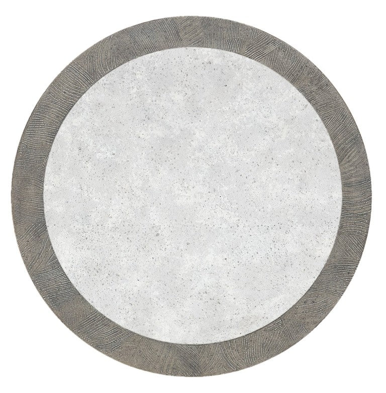 Hooker Furniture Melange Korena Sculptural Accent Table With Stone-Look Resin Top, Gray Wood Finish, Versatile Use 628-80450-95