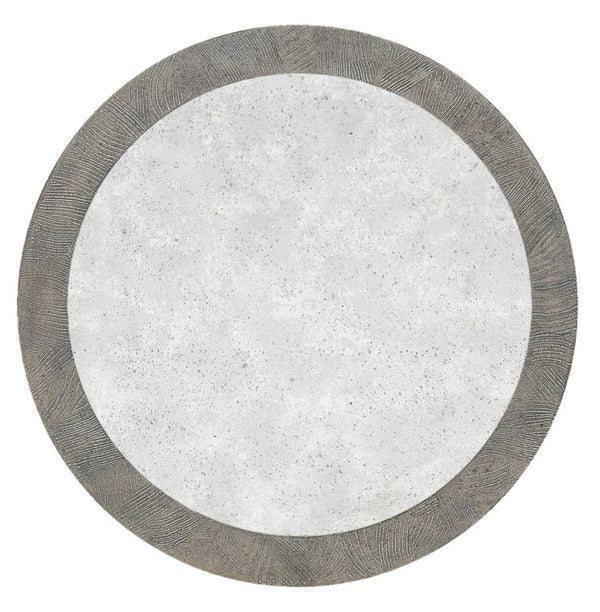 Hooker Furniture Melange Korena Sculptural Accent Table With Stone-Look Resin Top, Gray Wood Finish, Versatile Use 628-80450-95