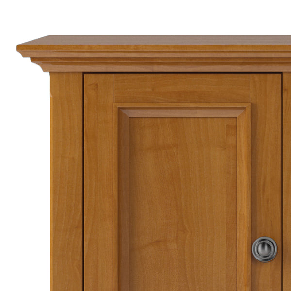 English Elm Amherst 72-Inch Solid Wood Tv Stand: Light Golden Brown, Stylish Storage, And Elegant Design B136P158358