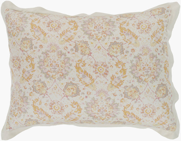 Surya Mona Cottage Style Sham - Cozy 100% Cotton, 26"W X 26"L, Machine Washable For Effortless Care Rose Cotton,Cotton Mna1000-s