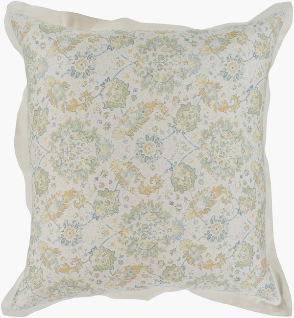 Surya Mona Cottage Style Sham - Cozy 100% Cotton, 26"W X 26"L, Machine Washable For Effortless Care Dusty Sage Cotton,Cotton Mna1001-ks