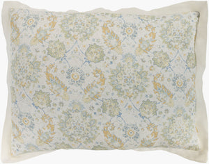 Surya Mona Cottage Style Sham - Cozy 100% Cotton, 26"W X 26"L, Machine Washable For Effortless Care Dusty Sage Cotton,Cotton Mna1001-s