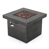 Christopher Knight Home® Noble House Anchorage 32'' Wood Square Mgo Fire Pit Grey - 40,000 Btu