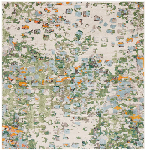 Safavieh Monaco 225 Power Loomed Rug Sage / Rust 9' x 12'