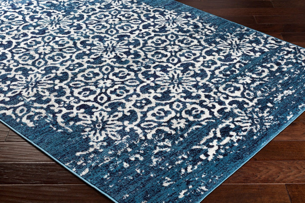 Livabliss Monte Carlo Arts and Crafts Runner Rug Polypropylene Turkish Woven Hallway Accent Blue, Navy 8'10" x 12' MNC2303-9312