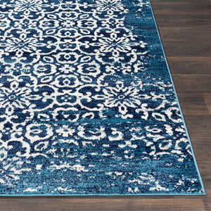 Livabliss Monte Carlo Arts and Crafts Runner Rug Polypropylene Turkish Woven Hallway Accent Blue, Navy 8'10" x 12' MNC2303-9312