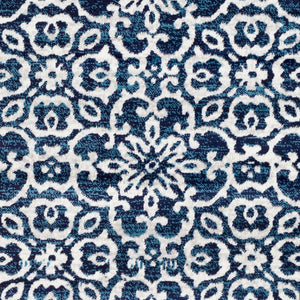 Livabliss Monte Carlo Arts and Crafts Runner Rug Polypropylene Turkish Woven Hallway Accent Blue, Navy 8'10" x 12' MNC2303-9312