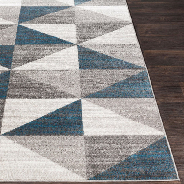 Livabliss Monte Carlo Geometric Polypropylene Runner Rug for Hallway Entryway or Kitchen Light Gray, Whi 7'10" x 10'2" MNC2307-710103