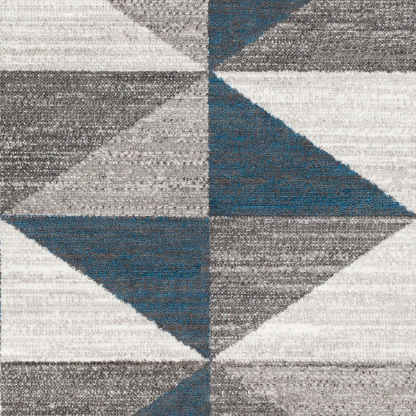 Livabliss Monte Carlo Geometric Polypropylene Runner Rug for Hallway Entryway or Kitchen Light Gray, Whi 7'10" x 10'2" MNC2307-710103