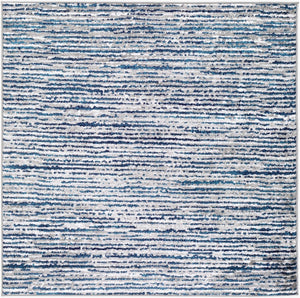Livabliss Monte Carlo Geometric Runner Rug Polypropylene Mid-century Hallway Entryway Accent Navy, Blue 5'3" x 5'3" Square MNC2309-53SQ