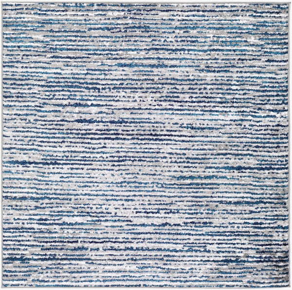 Livabliss Monte Carlo Geometric Runner Rug Polypropylene Mid-century Hallway Entryway Accent Navy, Blue 5'3" x 5'3" Square MNC2309-53SQ
