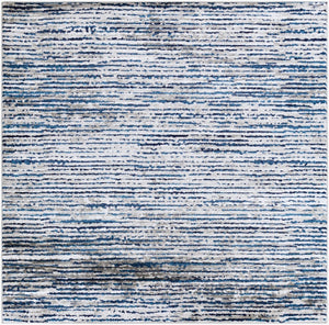 Livabliss Monte Carlo Geometric Runner Rug Polypropylene Mid-century Hallway Entryway Accent Navy, Blue 6'7" x 6'7" MNC2309-67SQ