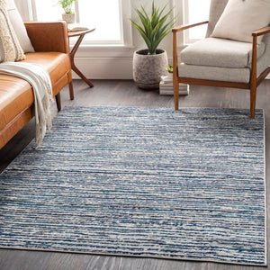 Livabliss Monte Carlo Geometric Runner Rug Polypropylene Mid-century Hallway Entryway Accent Navy, Blue 5'3" x 5'3" Square MNC2309-53SQ