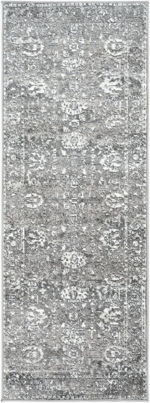 Livabliss Monte Carlo Traditional Polypropylene Runner Rug for Hallways and Entryways Light Gray, Cha 2'7" x 7'3" MNC2311-2773