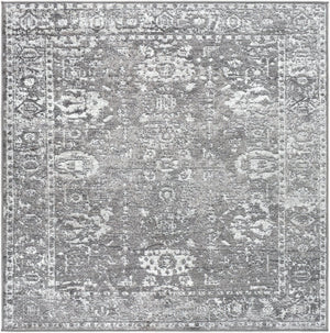 Livabliss Monte Carlo Traditional Polypropylene Runner Rug for Hallways and Entryways Light Gray, Cha 5'3" x 5'3" Square MNC2311-53SQ