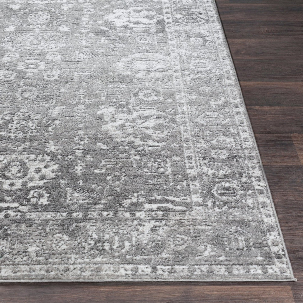 Livabliss Monte Carlo Traditional Polypropylene Runner Rug for Hallways and Entryways Light Gray, Cha 6'11" x 9' MNC2311-679