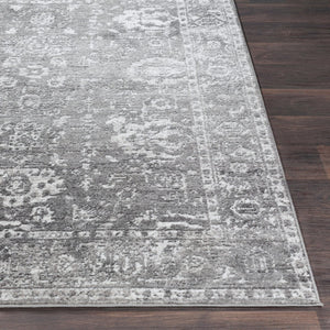 Livabliss Monte Carlo Traditional Polypropylene Runner Rug for Hallways and Entryways Light Gray, Cha 5'3" x 5'3" Square MNC2311-53SQ