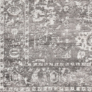Livabliss Monte Carlo Traditional Polypropylene Runner Rug for Hallways and Entryways Light Gray, Cha 5'3" x 5'3" Square MNC2311-53SQ